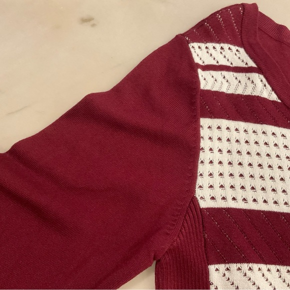 Hannah stripe knit sweater top Sz S NWT - Picture 5 of 7